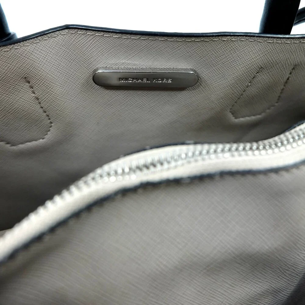 Michael Kors~Mercer Large Convertible Tote~Signature Leather 3 Compartment Bag